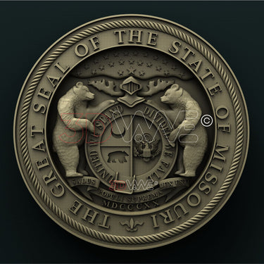 MISSOURI STATE SEAL 3D STL 3DWave